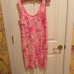 Lilly Pulitzer Pink Floral Sleeveless Dress